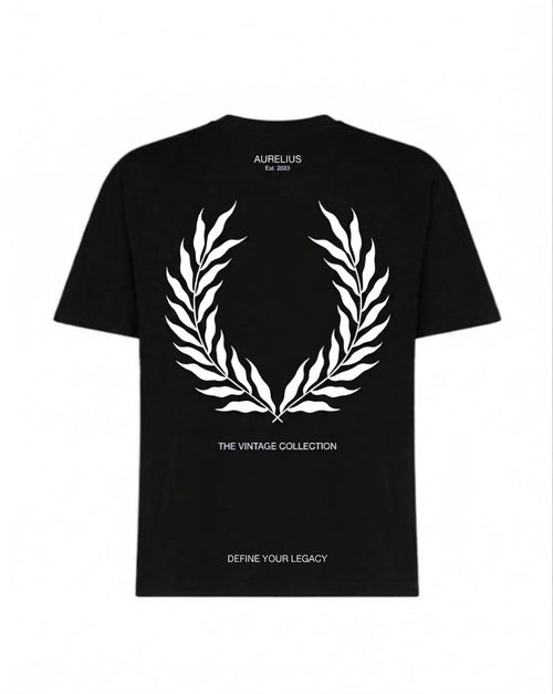 Black Aurelius T-Shirt (Small Logo Infront)