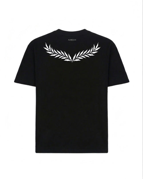 Black Aurelius T-Shirt (Logo At The Back)