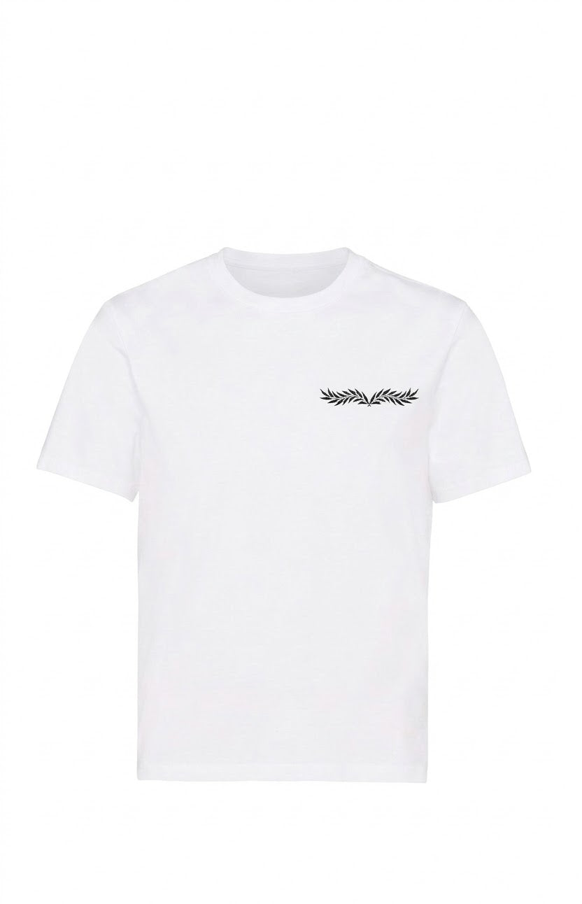 White Aurelius T-Shirt (Small Logo Infront)
