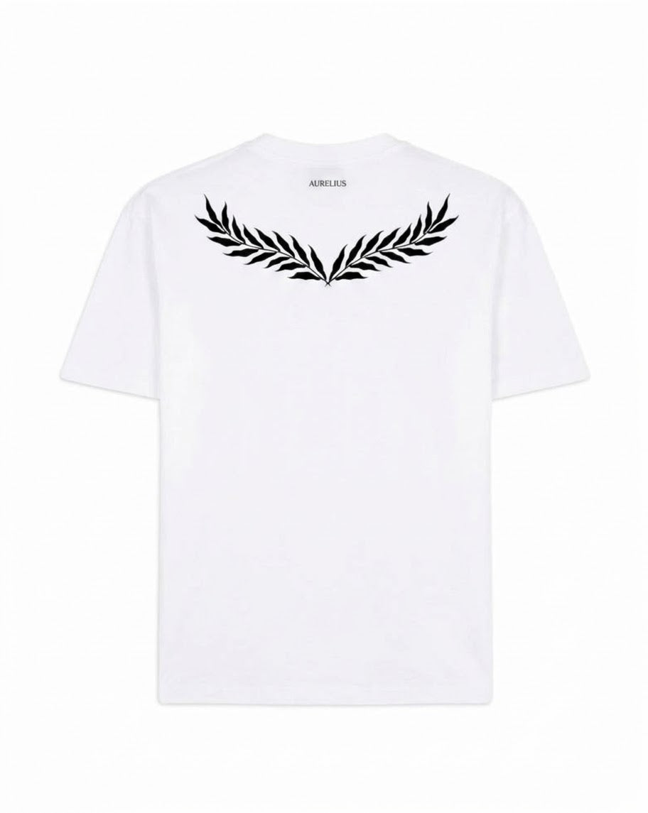 White Aurelius T-Shirt (Logo At The Back)